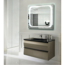 Зеркало в ванную комнату с подсветкой Атлантик 90х80 см
