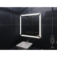 Зеркало в ванную комнату с подсветкой Диаманте 80х80 см